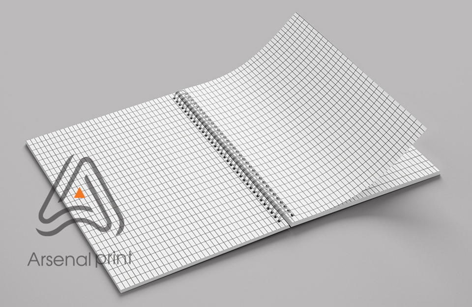 Розліновка блокнота - прямокутна клітинка