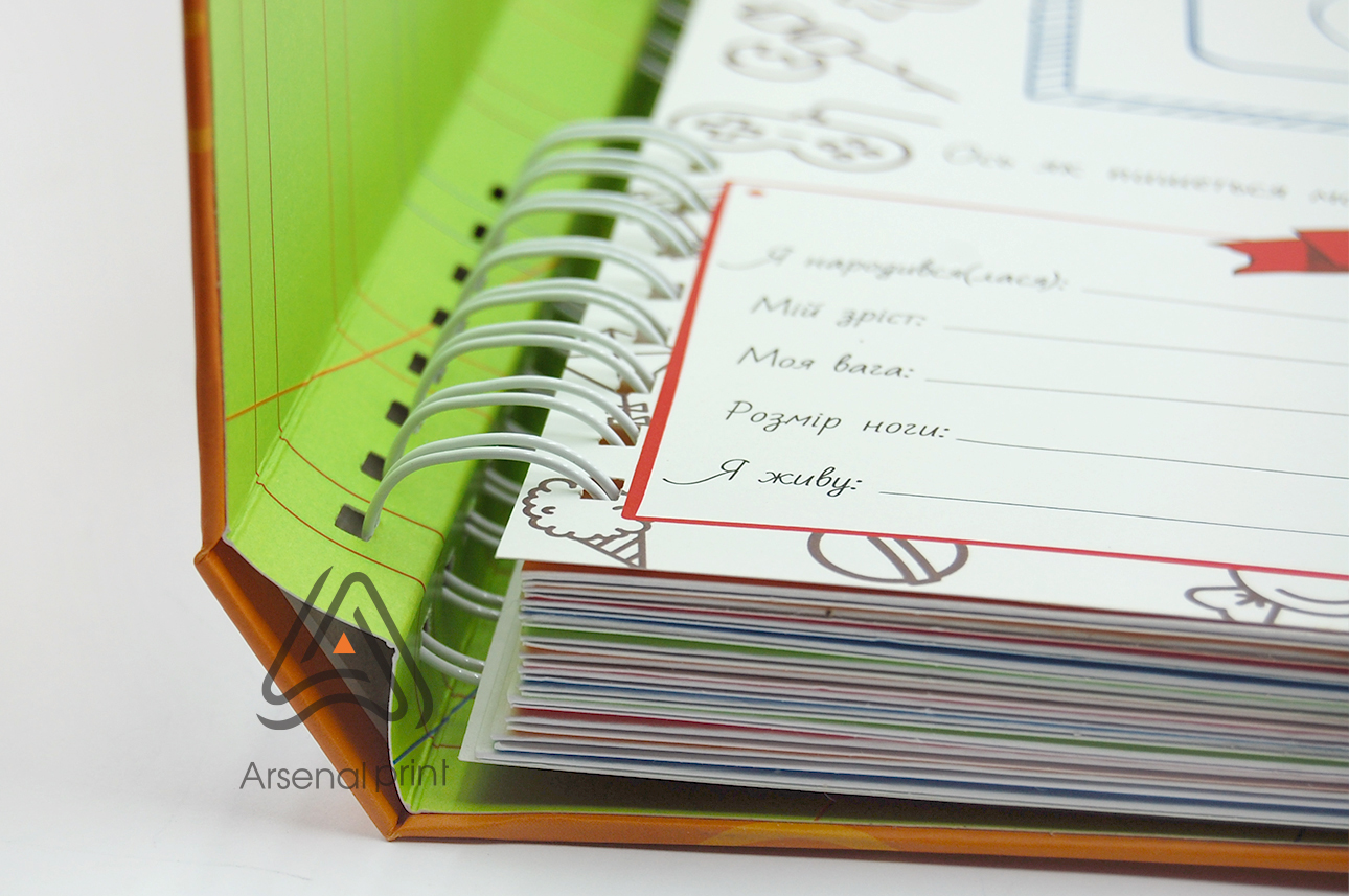 Друк фотоальбомів - скріплення на пружину
