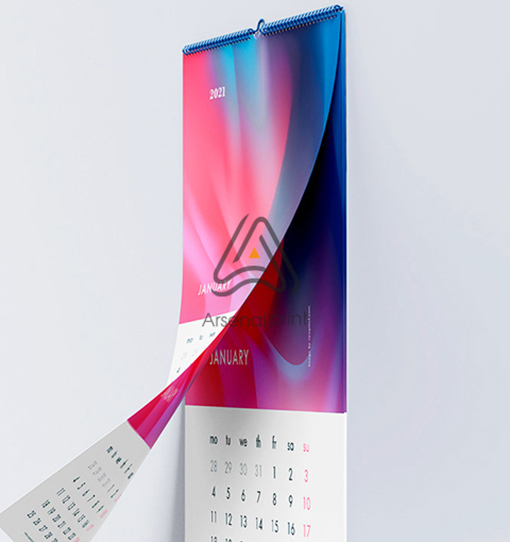 Календар А3 - пружина по Короткій стороні