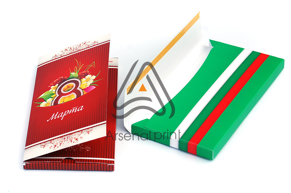 Подарункові листівки з шоколадом