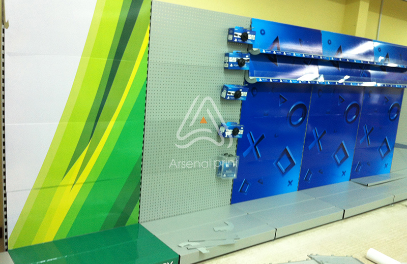 Оклейка торгового обладнання