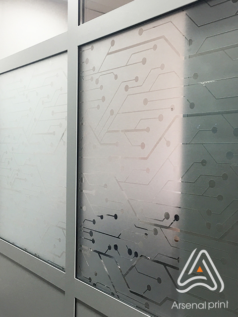 Матування скляних перегородок