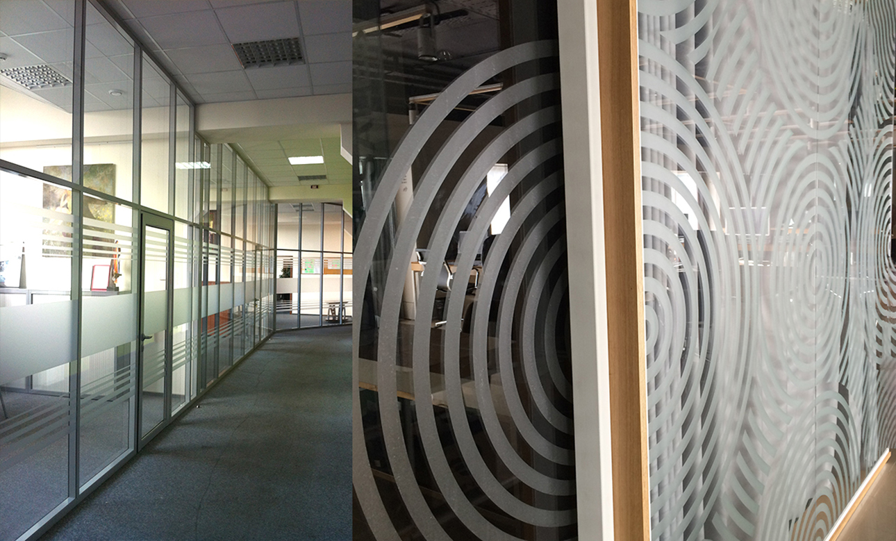 Поклейка офісних перегородок