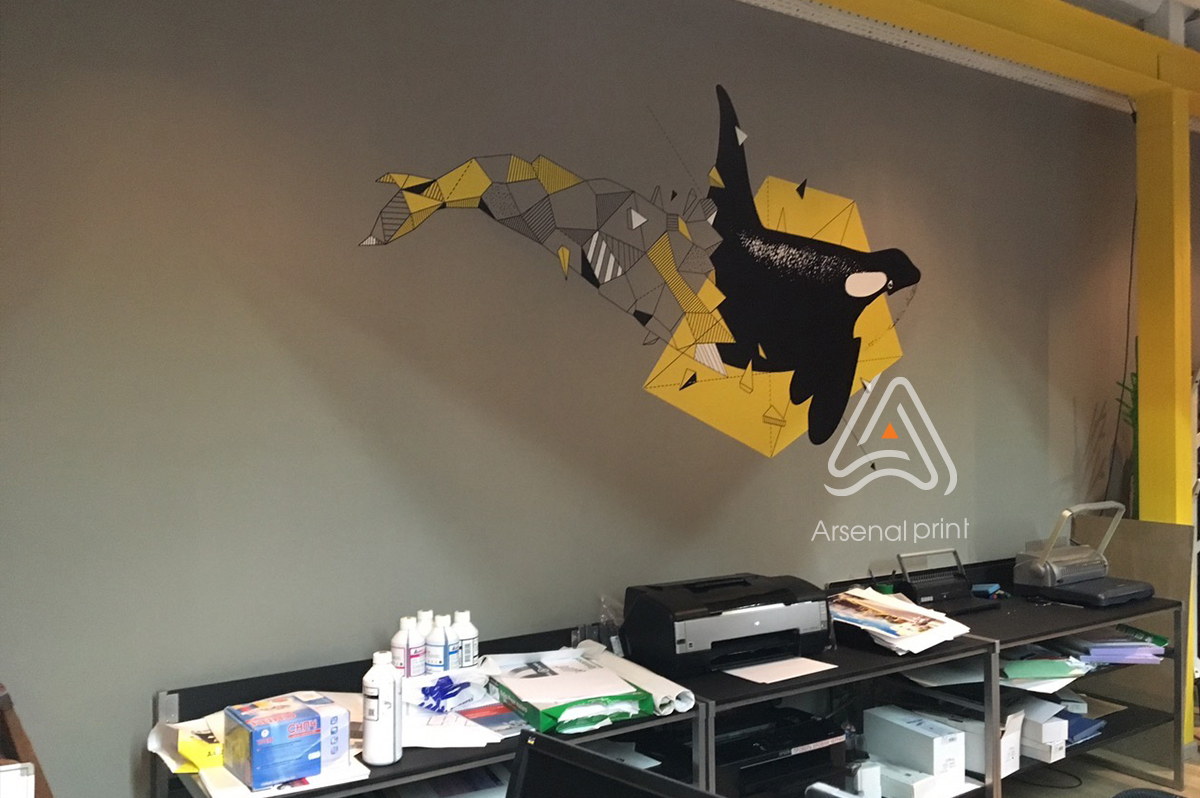 Поклейка плівкою Оракал - логотип офіса