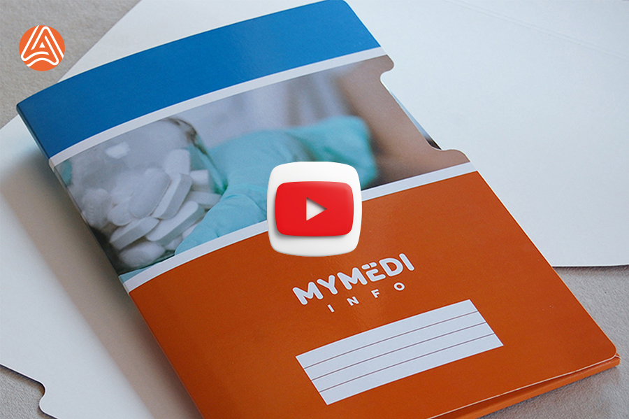 Друк паперових папок з висічкою кармана