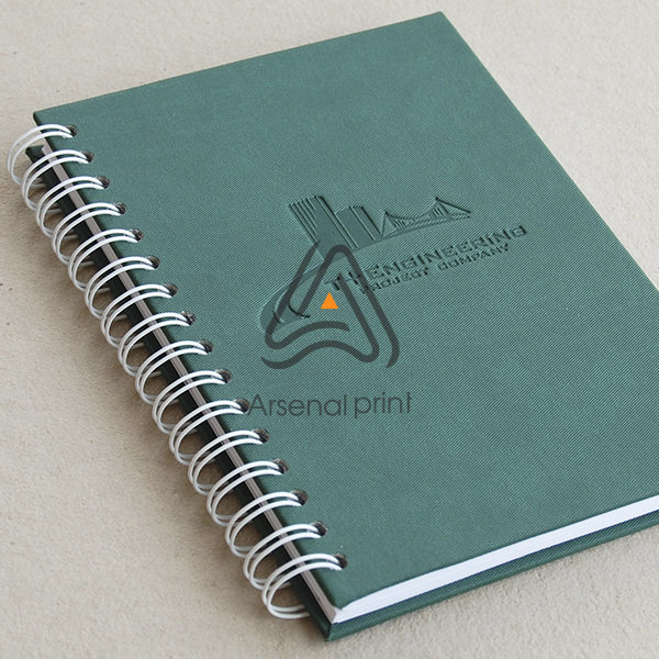 Блокнот шкірзамінник на пружині