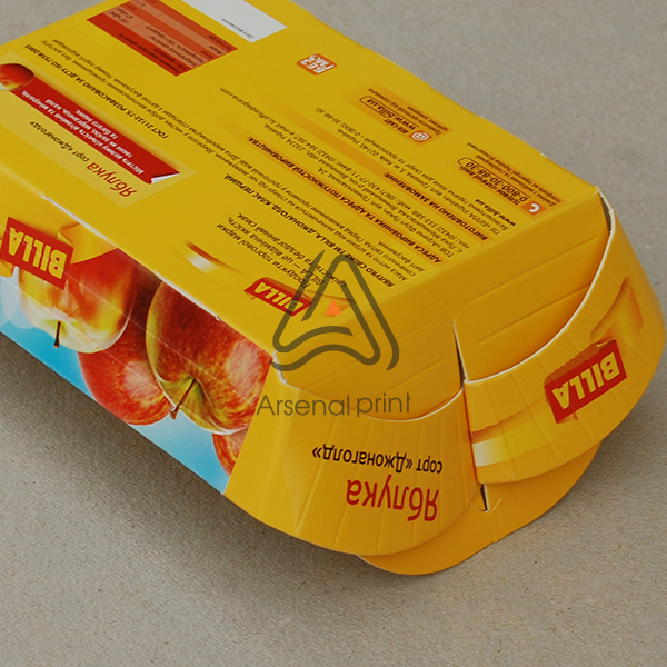 Друк і виготовлення лотків для пакування яблук