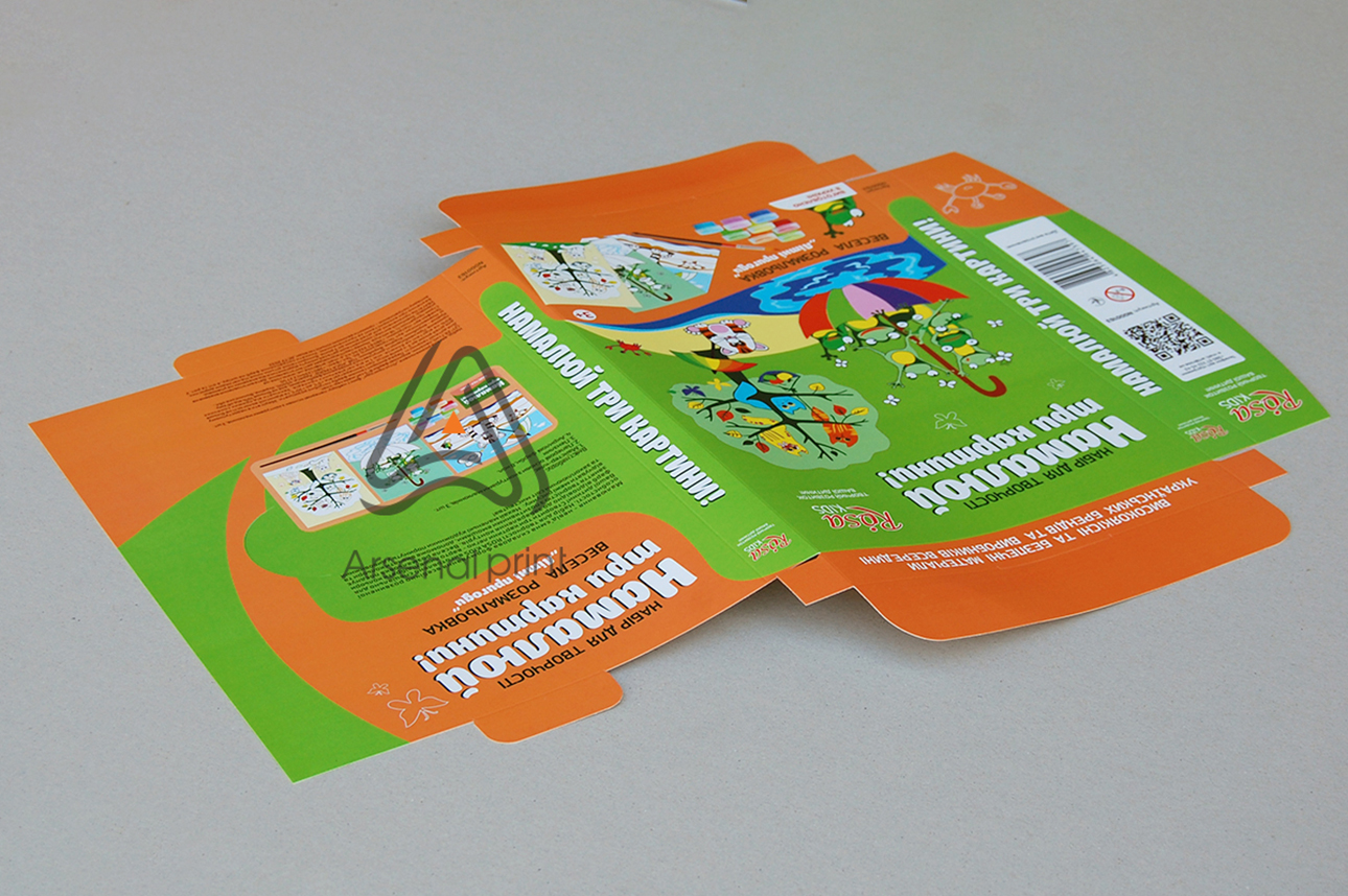 Замовити кольоровий друк і виготовлення коробок