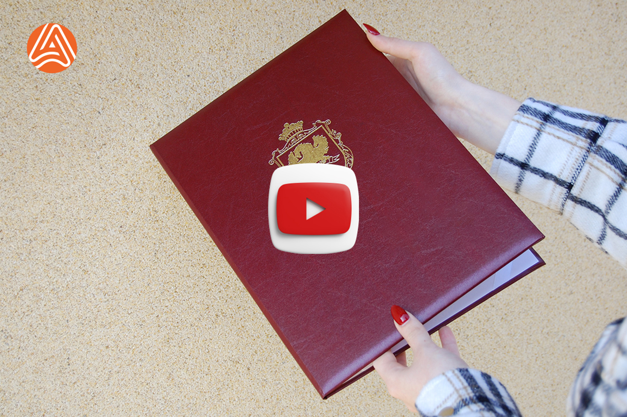 Обкладинка для вручення А4 із власним тисненням