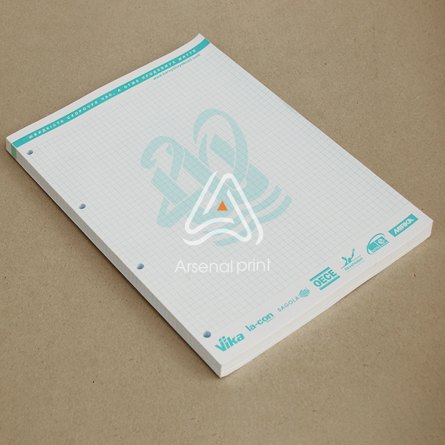 Відривний блокнот без обкладинки | А4 формат