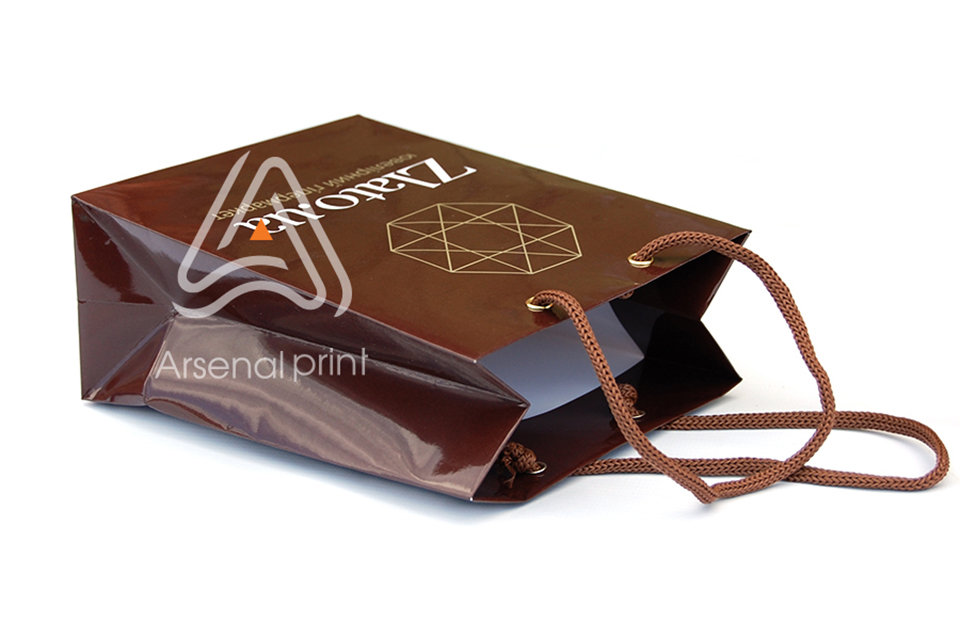 Паперовий пакет для ювелірних прикрас, Злато