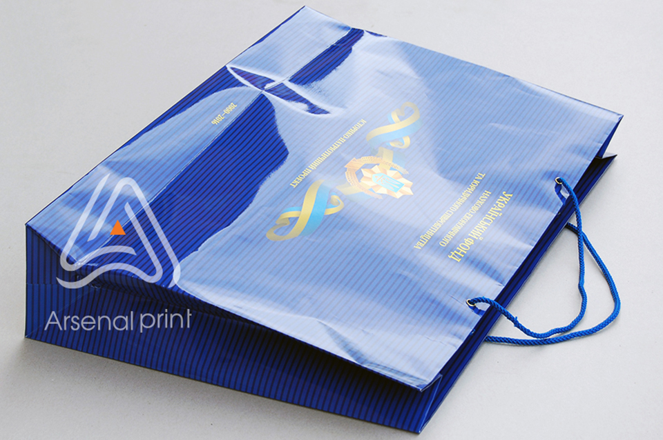 Пакет картонний з ламінацією, 40х30х10 - Горизонтальний