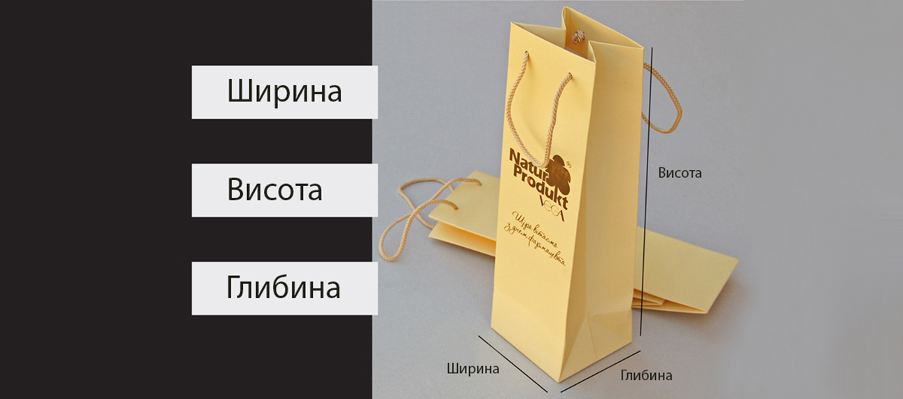 Розміри паперових пакетів