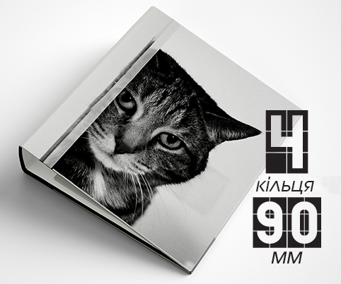 Папка на 4 кільця / — 90мм