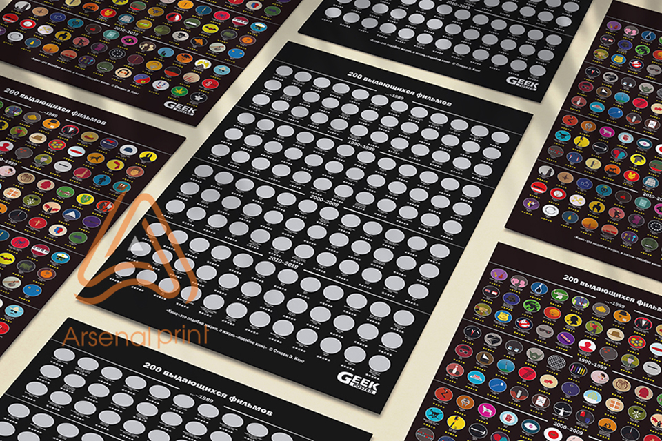 Друк скретч постерів із стираємою фарбою