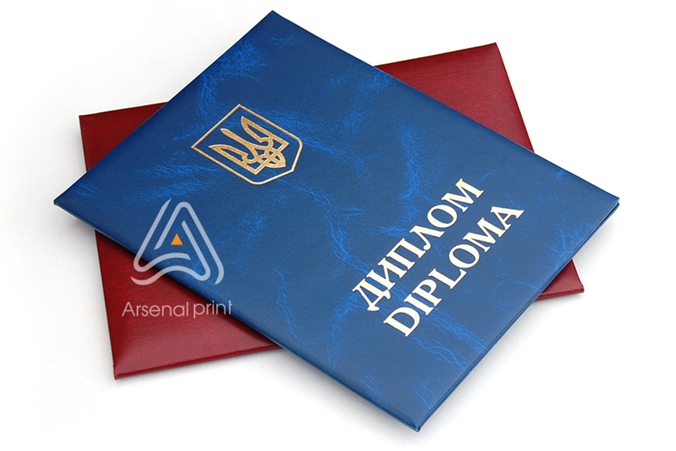 Тверда обкладинка для диплома із стрічкою