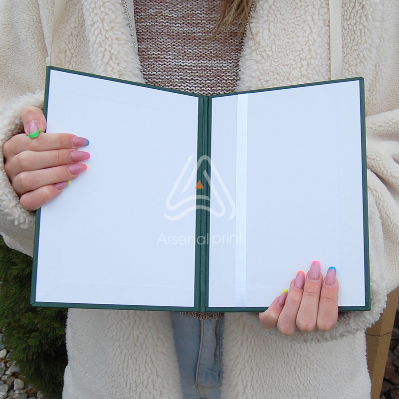 Зелена обкладинка "Папка для тиснення" - А5