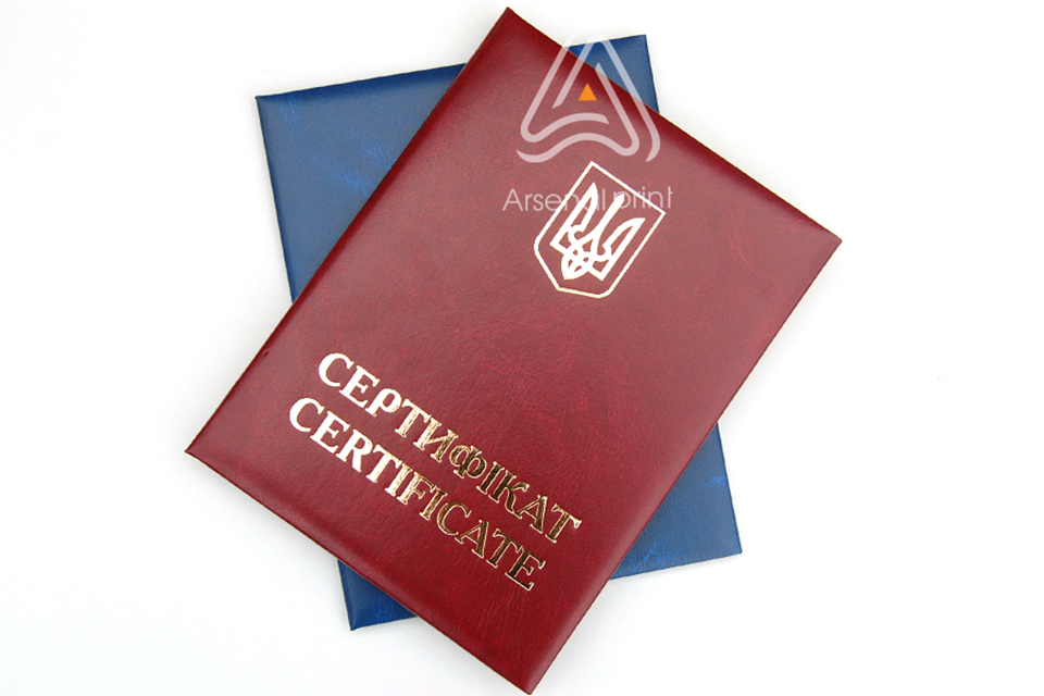 А5 обкладинка мяка-сертифікат