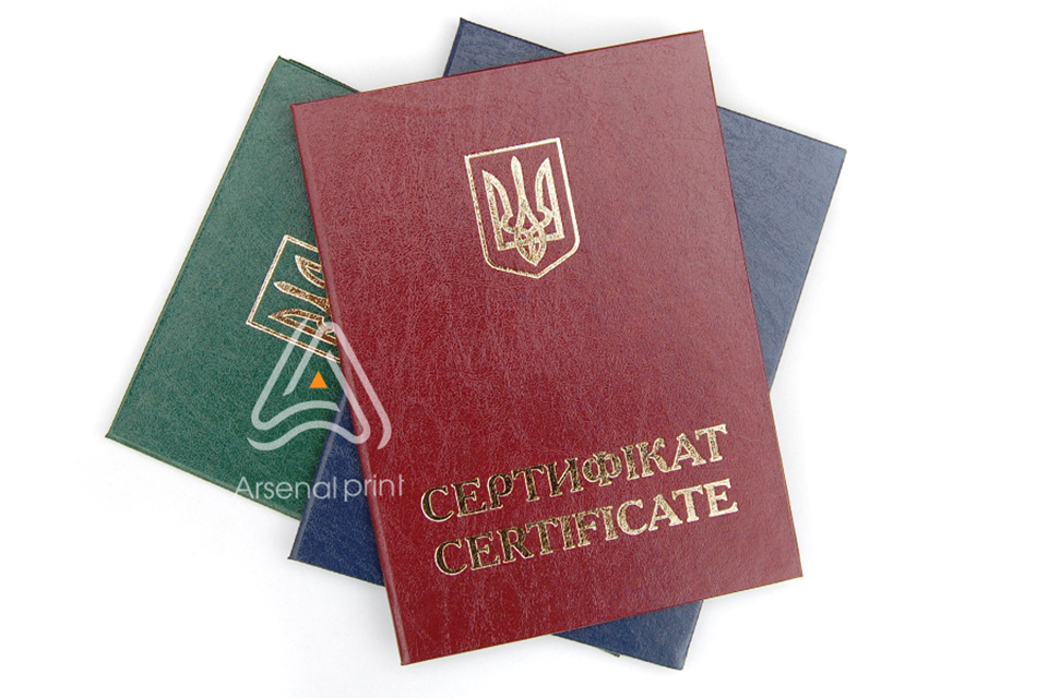 Обкладинка на червоний- сертифікат, А5