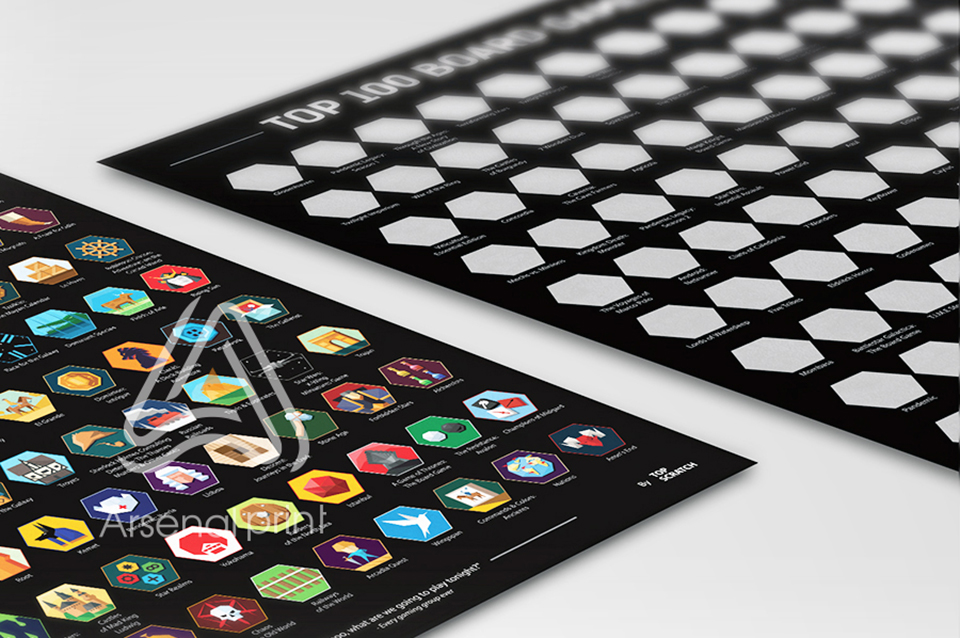 Друк карт і плакатів з скретч нанесенням